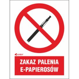 ZZ-12P6 - Znak ochrony PPOŻ. „Zakaz palenia e-papierosów” - 150x200-200X300