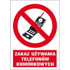 ZZ-13Z-1 - Znak BHP Zakaz używania telefonów komórkowych - 220x300