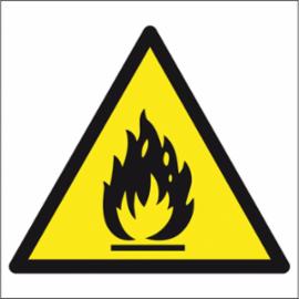 ZZ-14P - Znak ochrony PPOŻ Niebezpieczeństwo pożaru-Materiały łatwo zapalne - 200x200