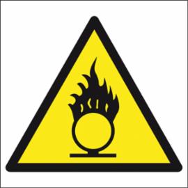 ZZ-15P - Znak ochrony PPOŻ Niebezpieczeństwo pożaru-Materiały utleniające - 200x200