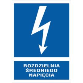 ZZ-16EIA - Znak elektryczny Rozdzielnia średniego napięcia.  - 105X148-74X105