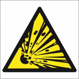 ZZ-16P - Znak ochrony PPOŻ Niebezpieczeństwo pożaru-Materiały wybuchowe - 200x200