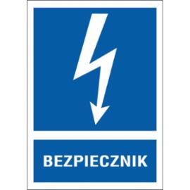 ZZ-19EIA - Znak elektryczny Bezpiecznik.  - 105X148-74X105