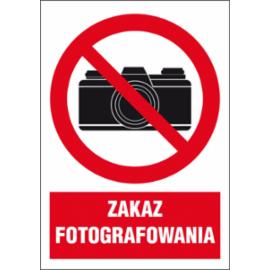 ZZ-21Z-1 - Znak BHP Zakaz fotografowania - 220x300