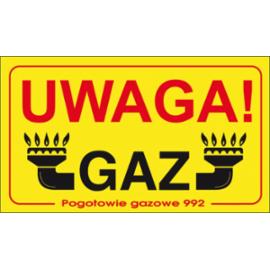 ZZ-28G - Znak gazowniczy Uwaga! Gaz - 150x205
