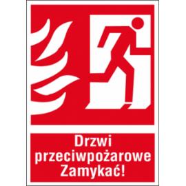 ZZ-30P - Znak ochrony PPOŻ Drzwi przeciwpożarowe - 150x205-200x300