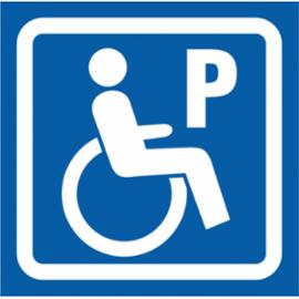 ZZ-58 - Znak Oznaczenie parkingu dla niepełnosprawnych - 100X100-150X150