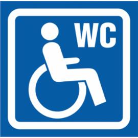 ZZ-60 - Znak Oznaczenie WC dla niepełnosprawnych - 100X100-150X150