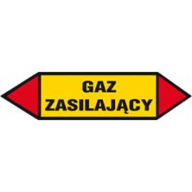 ZZ-6K4 - Oznakowanie rurociagów Gaz zasilający - 25x75-40x120