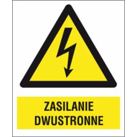ZZ-7EOA - Znak elektryczny Zasilanie dwustronne.  - 105X148-74X105