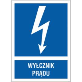 ZZ-8EIA - Znak elektryczny Wyłącznik prądu.  - 105X148-74X105