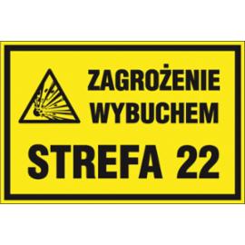 ZZ-8G - Znak gazowniczy Zagrożenie wybuchem Strefa 22 - 200x300
