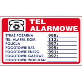ZZ-94 - Znak Telefony alarmowe - 150X250
