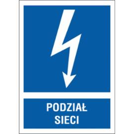 ZZ-9EIA - Znak elektryczny Podział sieci.  - 105X148-74X105
