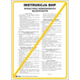 ZZ-IB08 - Instrukcja BHP i PPOŻ Wykaz prac wzbronionych młodocianym - 250x350