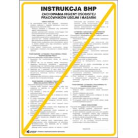 ZZ-IBG18 - Instrukcja BHP i PPOŻ BHP zachowania higieny osobistej pracowników ubojni i masarni - 250x350