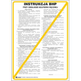 ZZ-IBM29 - Instrukcja BHP i PPOŻ BHP dla obsługi szlifierki ręcznej - 250x350
