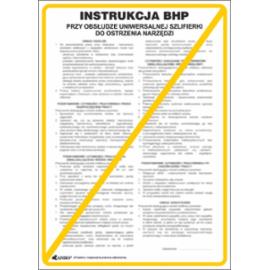 ZZ-IBM30 - Instrukcja BHP i PPOŻ BHP przy obsłudze uniwersalnej szlifierki do ostrzenia  narzędzi - 250x350