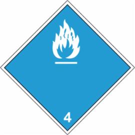 ZZ-T12 - Oznakowanie substancji niebezpiecznych w transporcie Materiały wydzielające zapalne gazy przy zetknięciu z wodą - 300x300